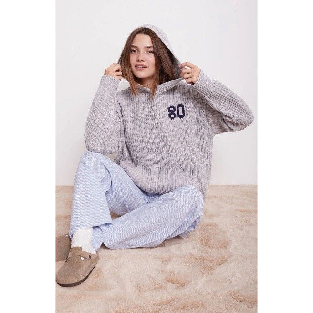 LA Hearts Jojo Sweater Hoodie by PacSun Crochet Cozychic Women’s Size S
